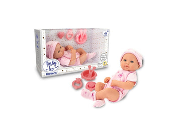 Baby Teo- Bambolotto neoborn girl 35cm con accessori inclusi