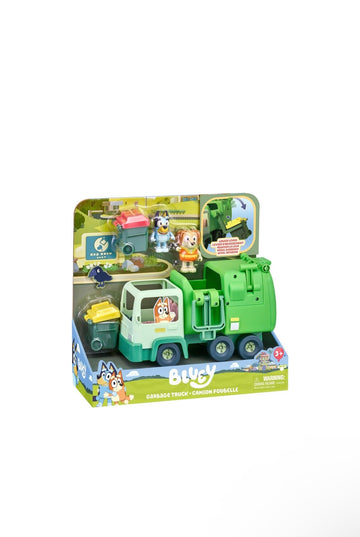 Bluey- Camion della spazzatura con funzioni e 2 personaggi inclusi