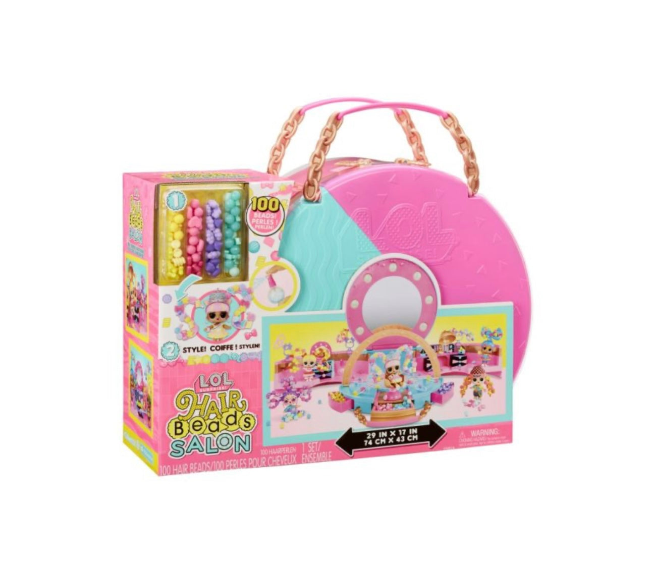 Lol Surprise- Hair beads salon Playset con accessori e bambola