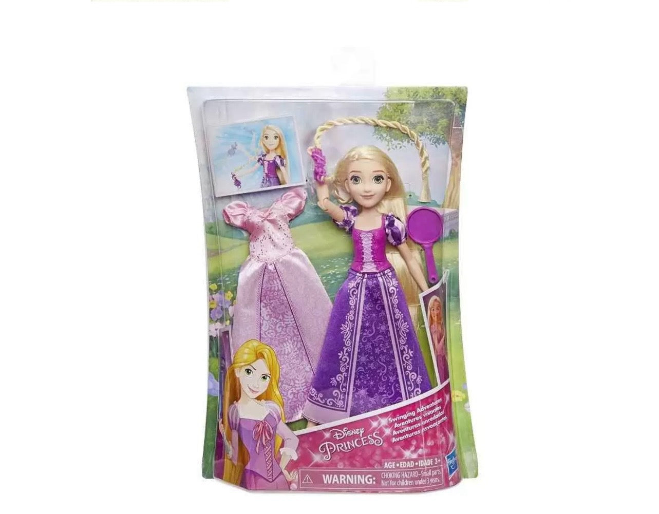 Disney Princess- Rapunzel con cambia d’abito e movimento della coda