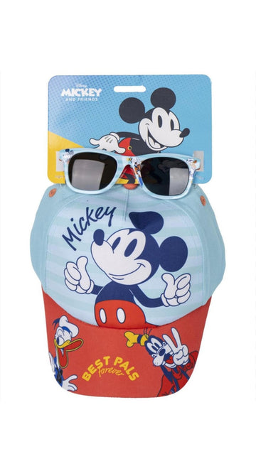MICKEY MOUSE- SET CAPPELLO CON VISIERA E OCCHIALI DA SOLE