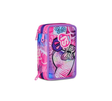 Sj Gang Girl- Astuccio 3 zip completo Farfalle 2025/26