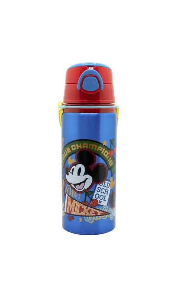 Mickey Mouse- Borraccia in alluminio con cannuccia