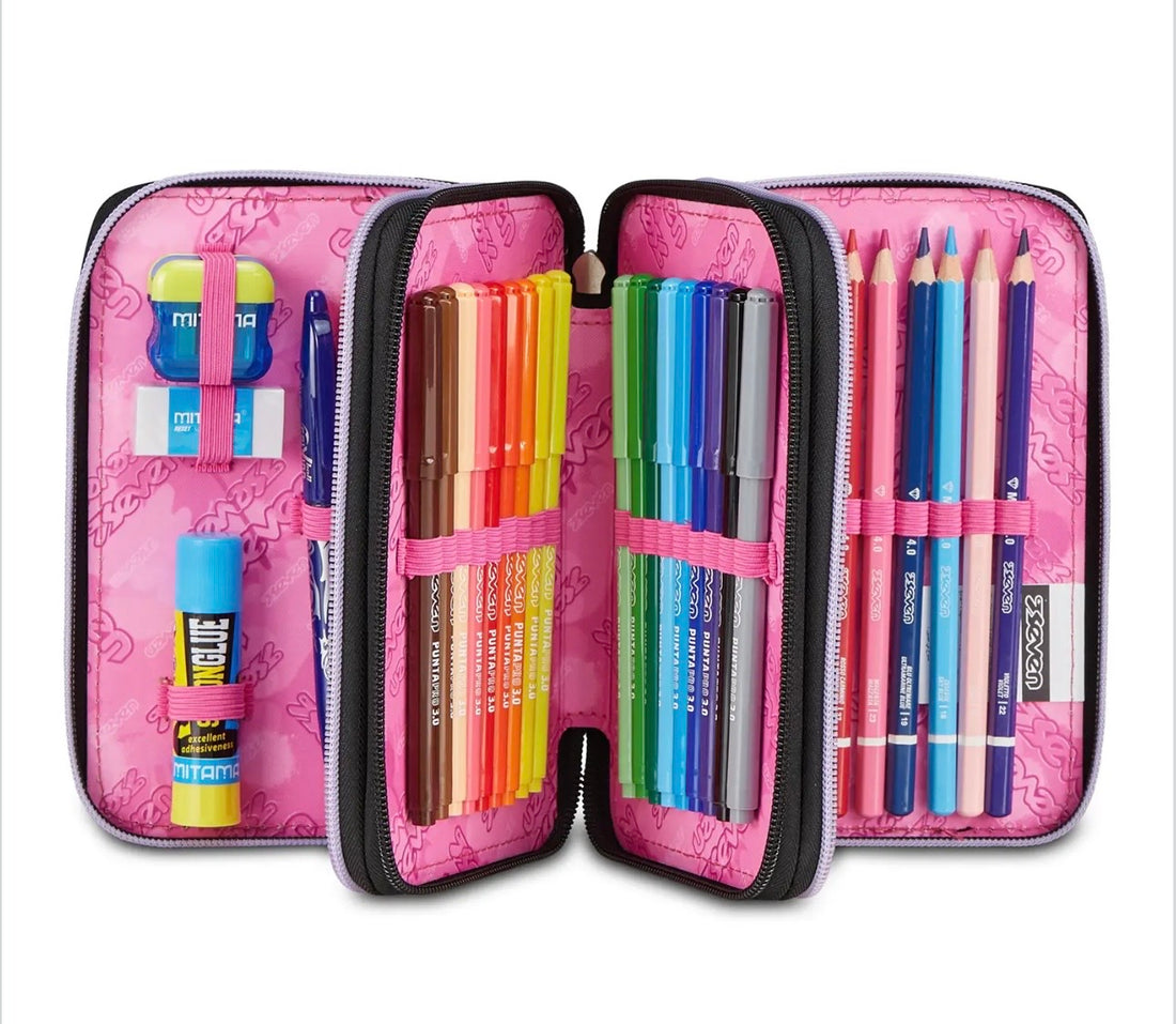Seven- Astuccio 3 zip completo glitzycute 2026/27