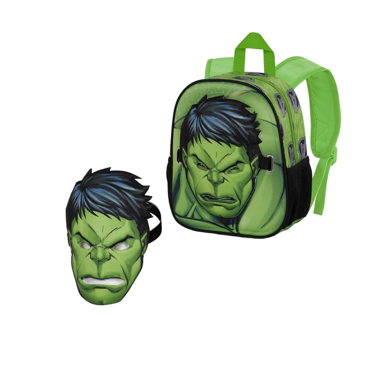 Avengers Hulk- Zaienetto asilo con maschera rimovibile