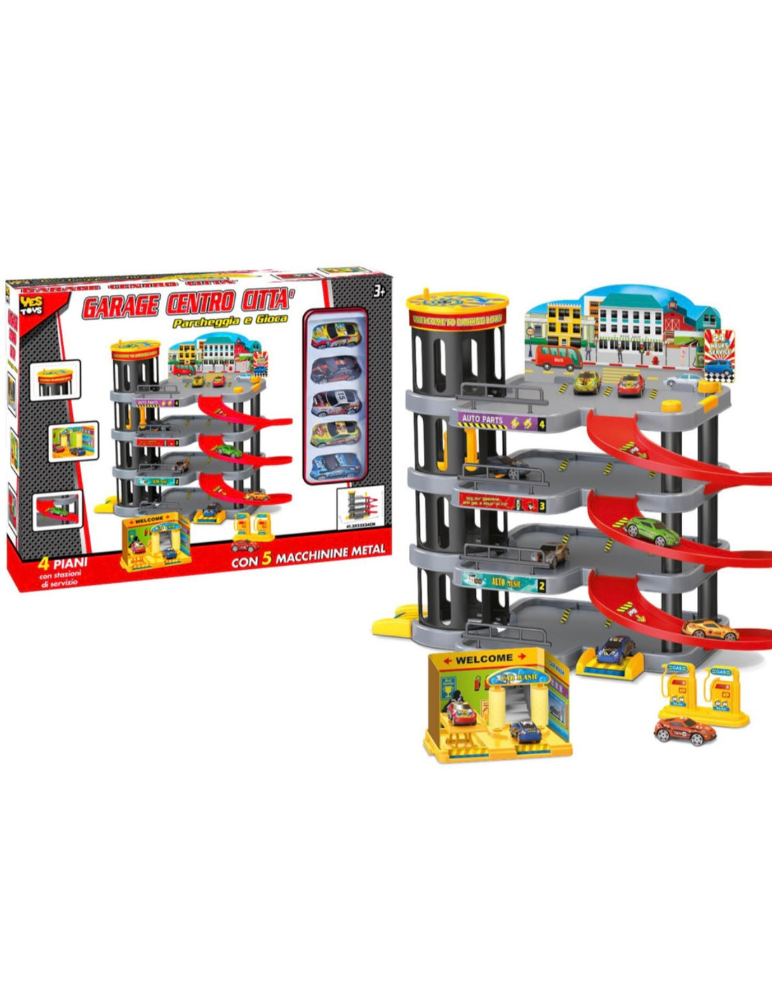 Kidz Corner- Maxi garage città con 5 auto