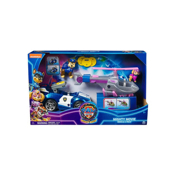 Paw patrol- Mighty Movie Playset 2 veicoli con personaggi