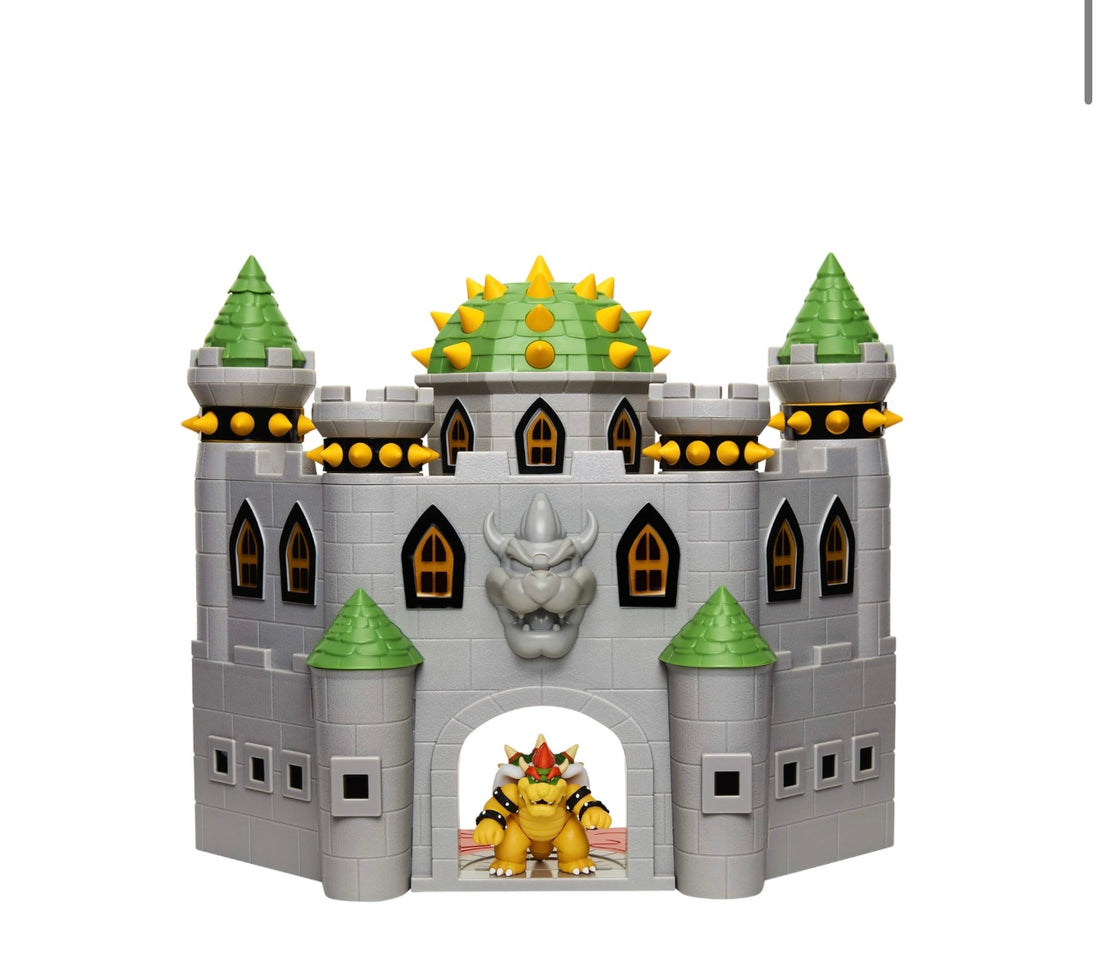 Super Mario- castello di bowser Deluxe con personaggio