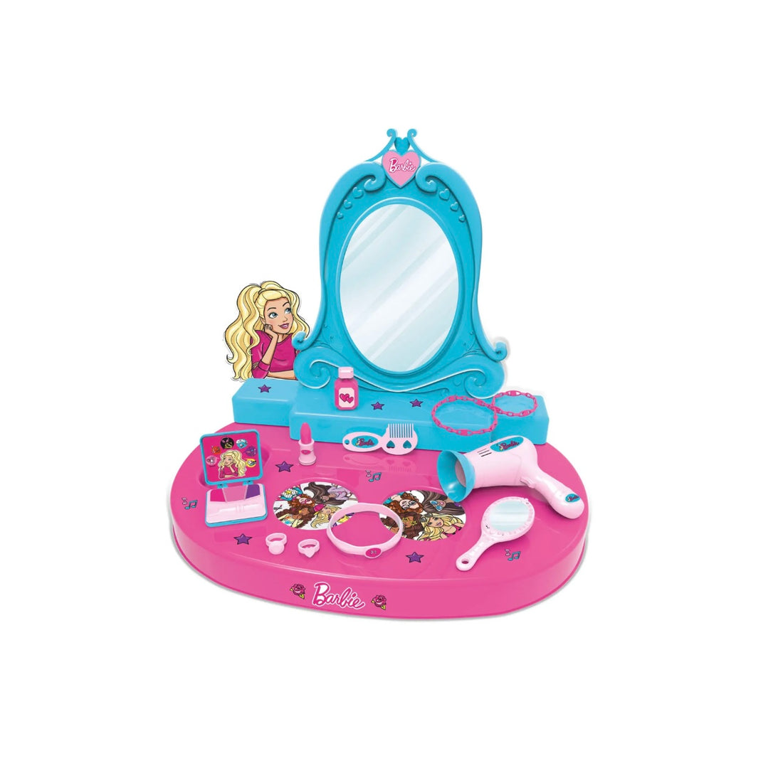 Barbie- Specchiera vanity da tavolo con 10 accessori