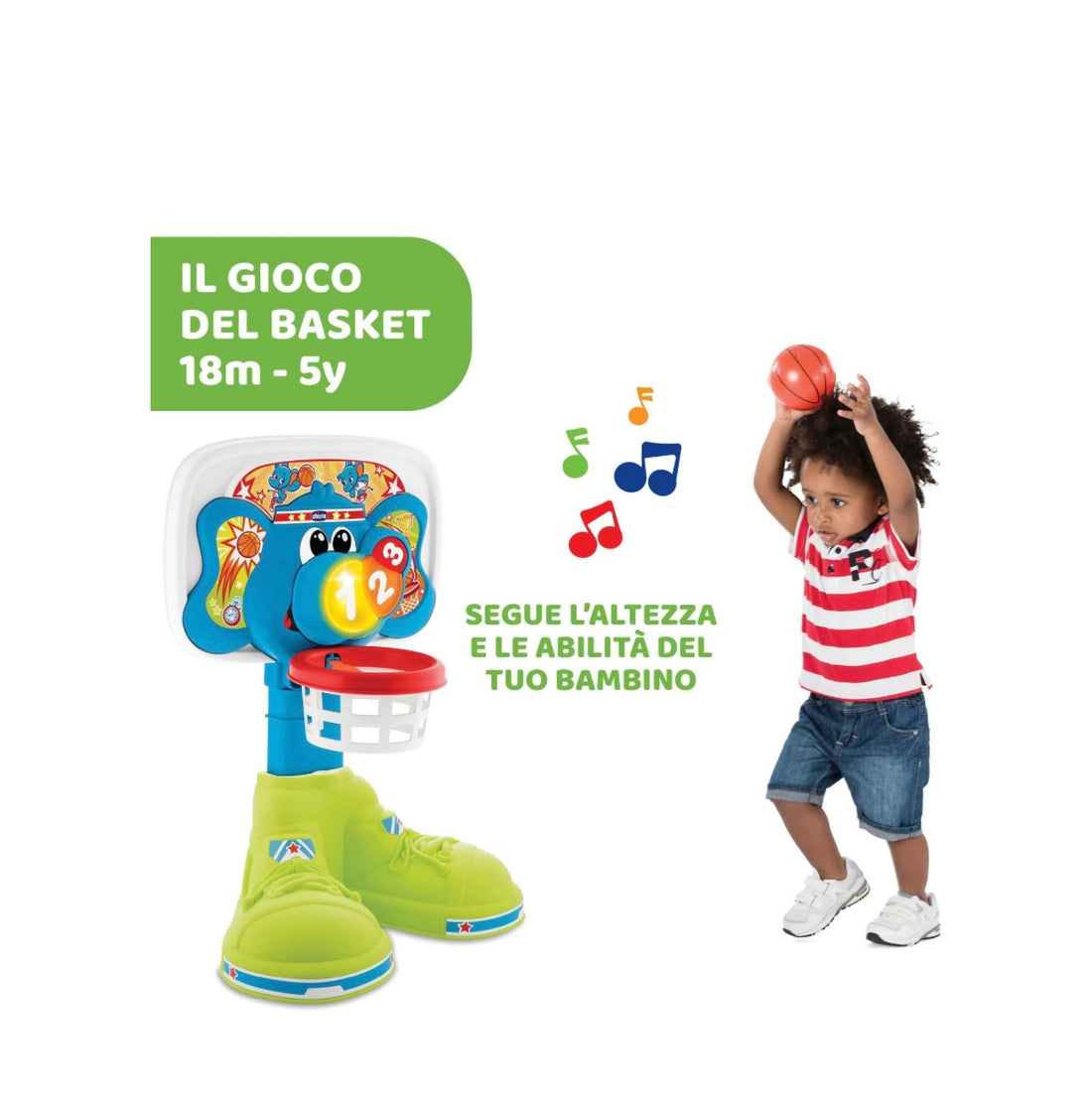 Chicco- canestro basket leaugue elettronico luci e suoni