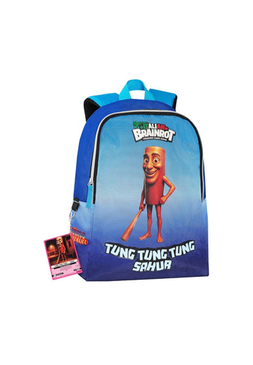 Brainrot- Zainetto asilo Tung Tung Tung Sahur con ciondolo incluso