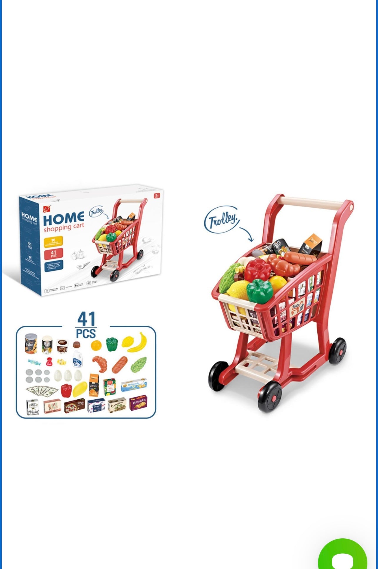 Kidz Corner - Carrello della spesa 41 accessori