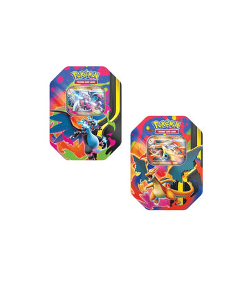 Pokemon- Mega Charizard tin assortito