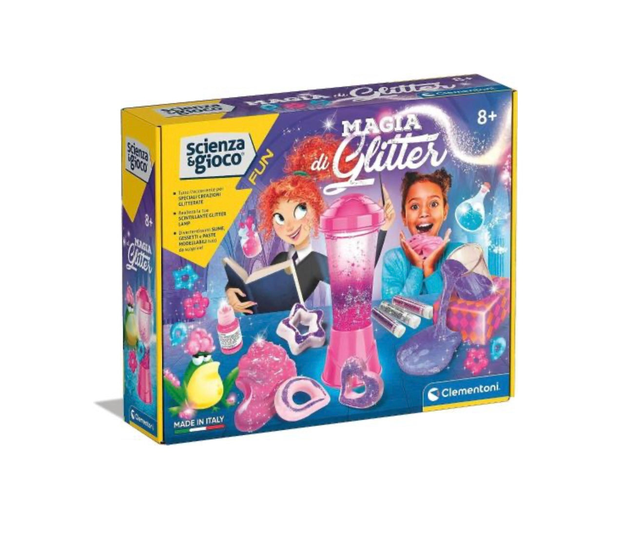 Clementoni- scienza e gioco magia e Glitter lampada fabbrica slime