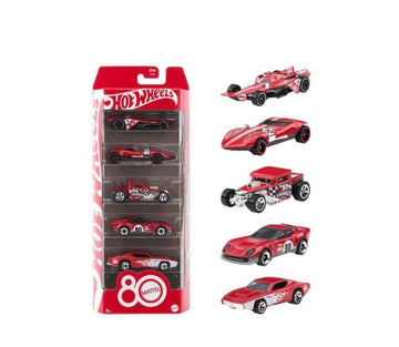 Hotwheels- Set 5 veicolo 80 anniversario