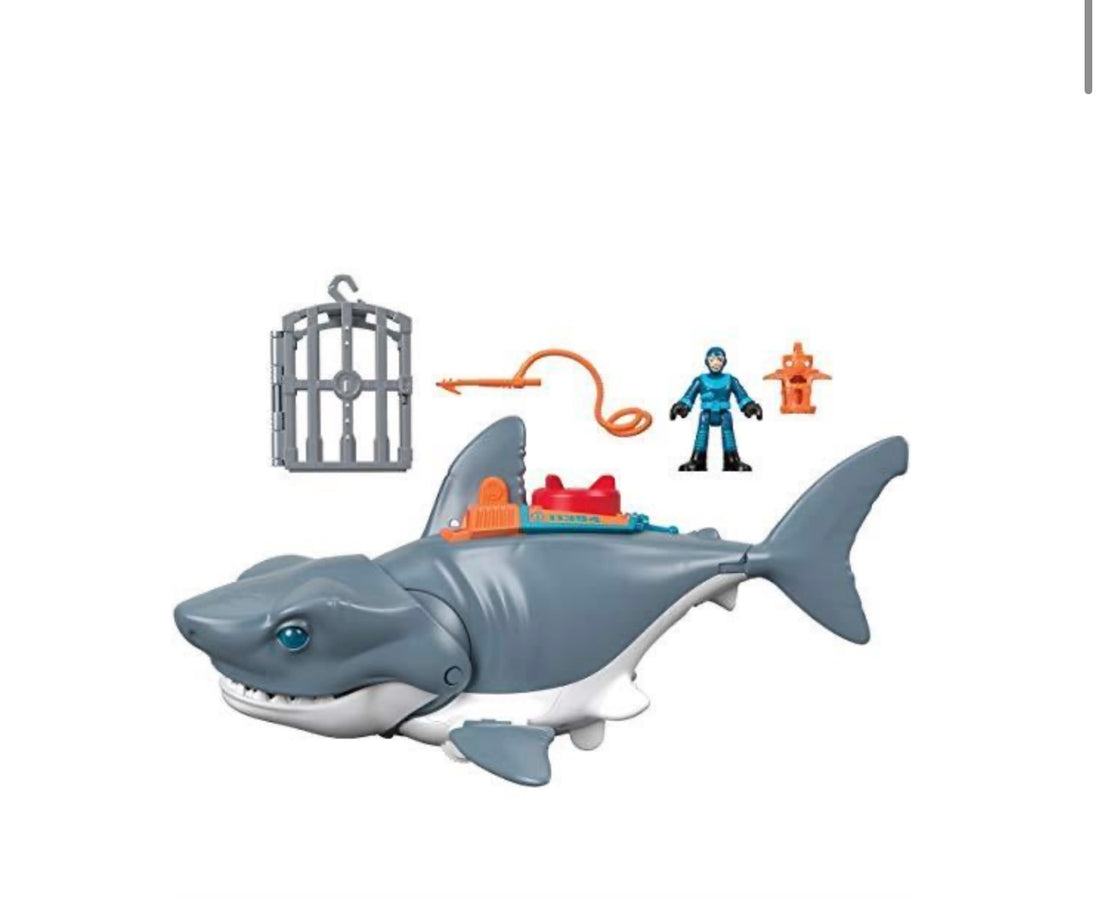 Imaginext- squalo megamorso con personaggio e accessori
