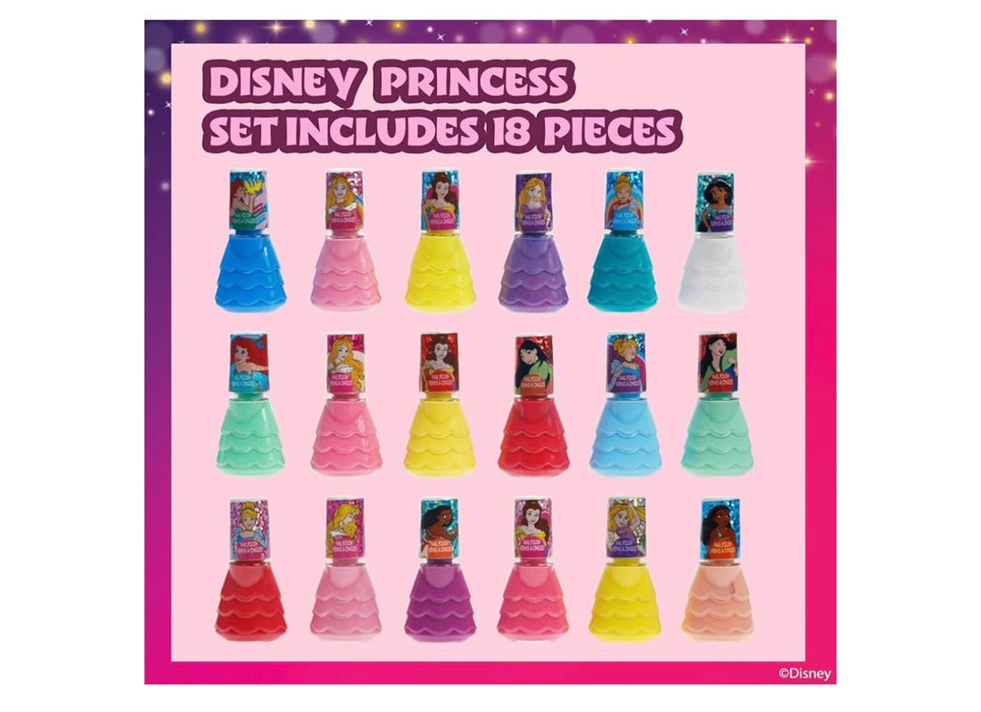 Disney Princess- Set 18 smalti con accessori