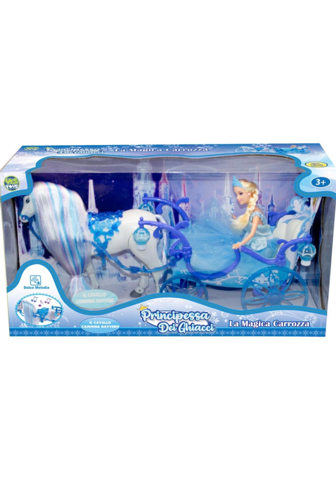 Principessa ghiaccio- con carrozza camminante con suoni