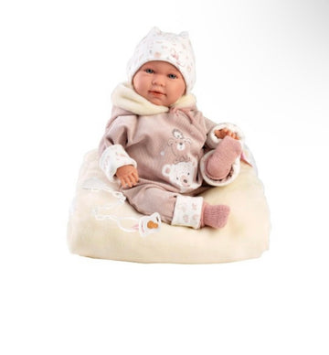 Llorens- Bambola Lala corpo morbido 42 cm con cuscino incluso