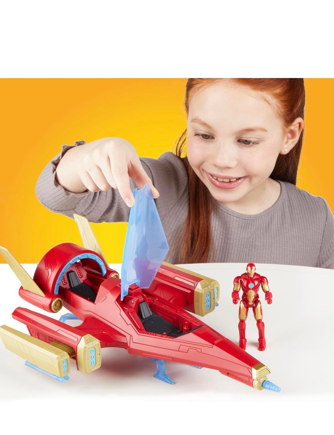 Avengers- Iron Man con jet da battaglia e blaster a repulsore