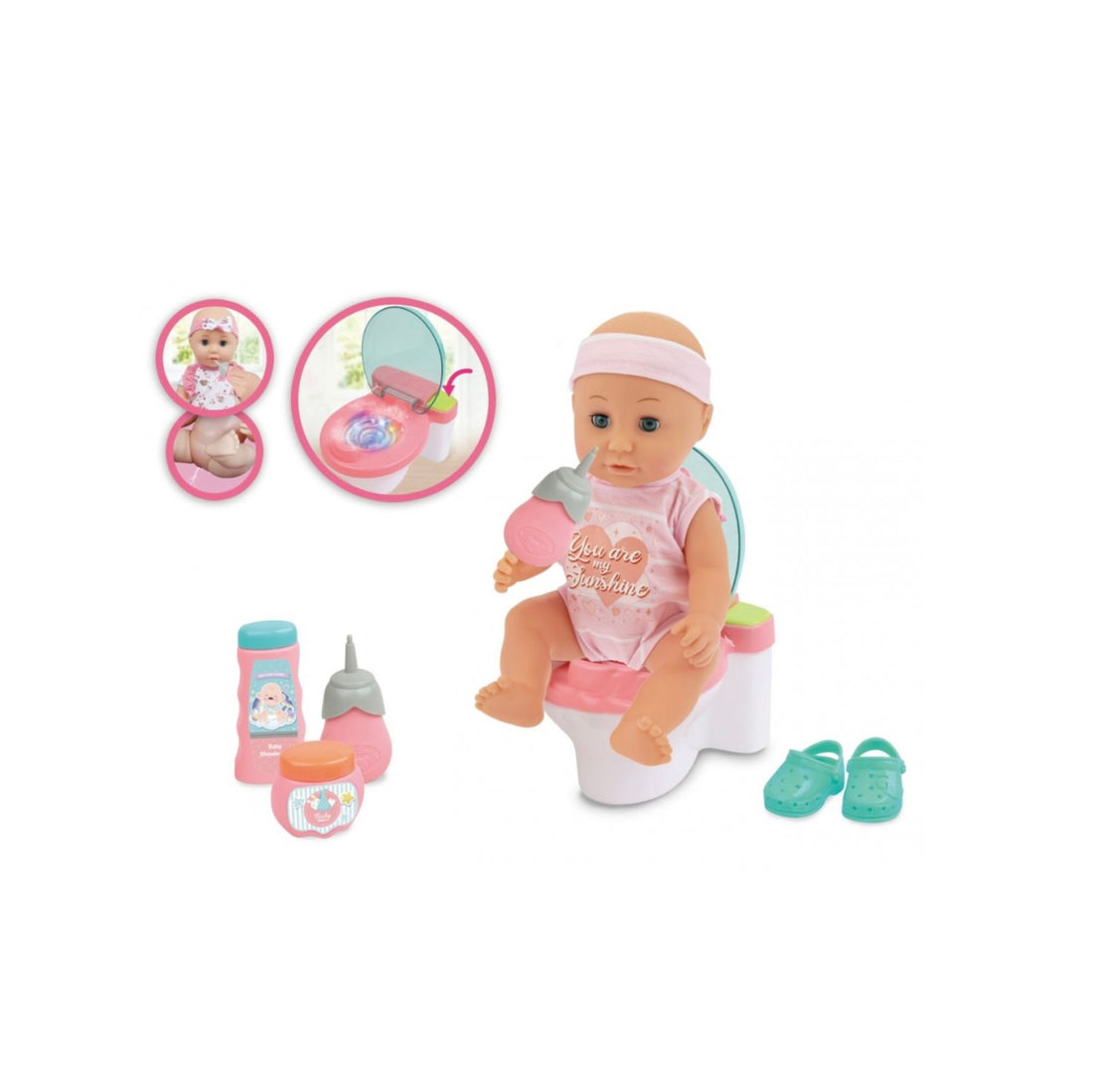 Baby Teo- bambolotto 30cm con suoni, accessori e vasino