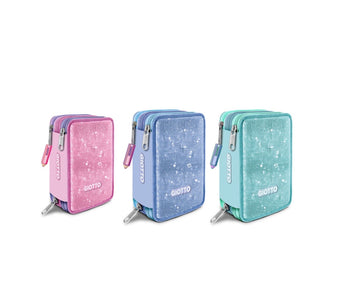 Giotto- Astucci 3zip completo super crystal colori assortiti
