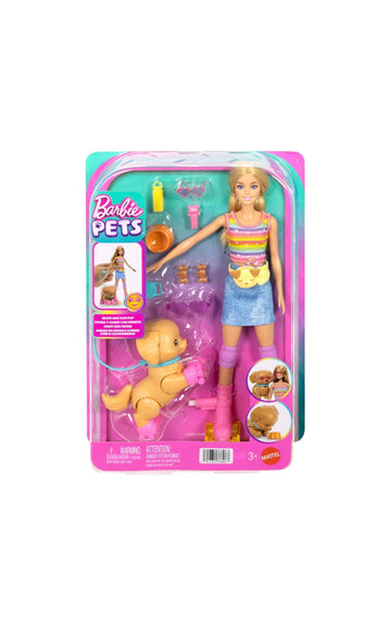 Barbie- con il suo cucciolo pattini