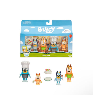 Bluey- Set 4 personaggi famiglia in cucina