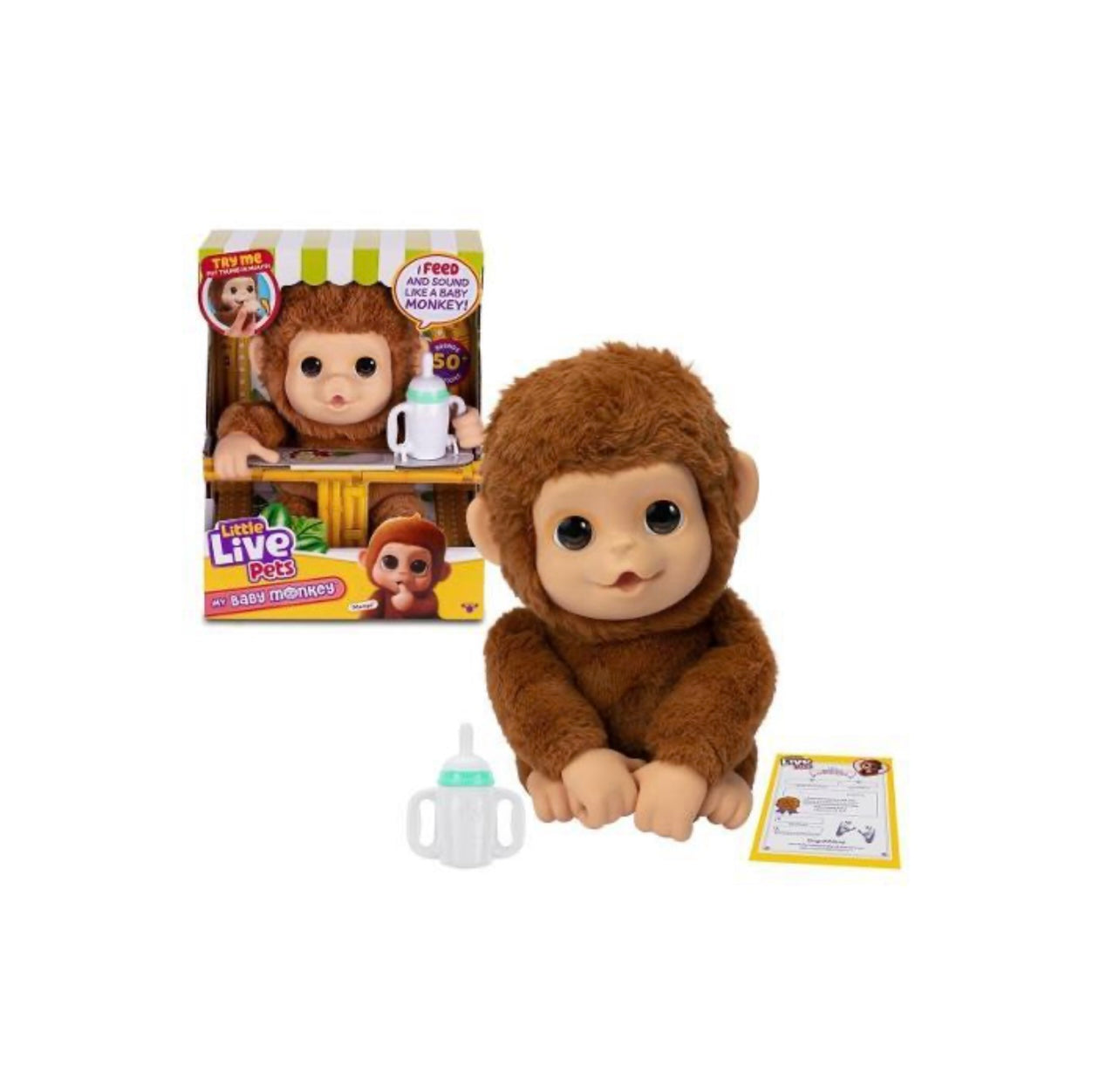 Little live pets- My baby monkey  interattivo +50 suoni con accessori