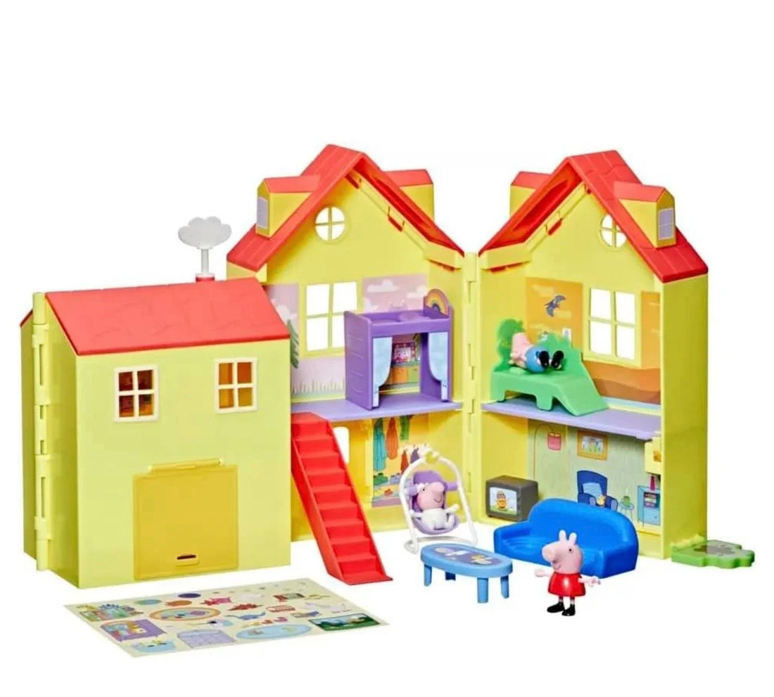 Peppa Pig- La grande casa della famiglia con accessori e personaggi inclusi