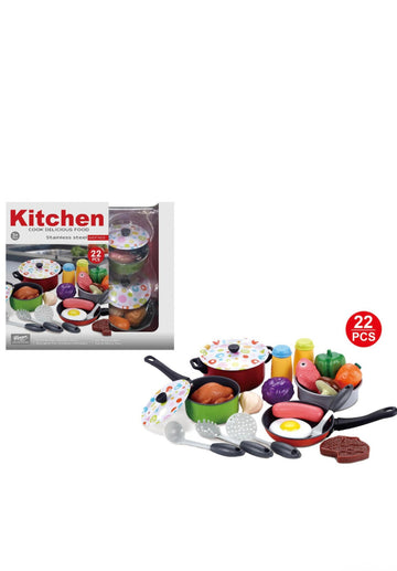 Kidz Corner- Pentole acciaio fantasia con accessori 22 pezzi