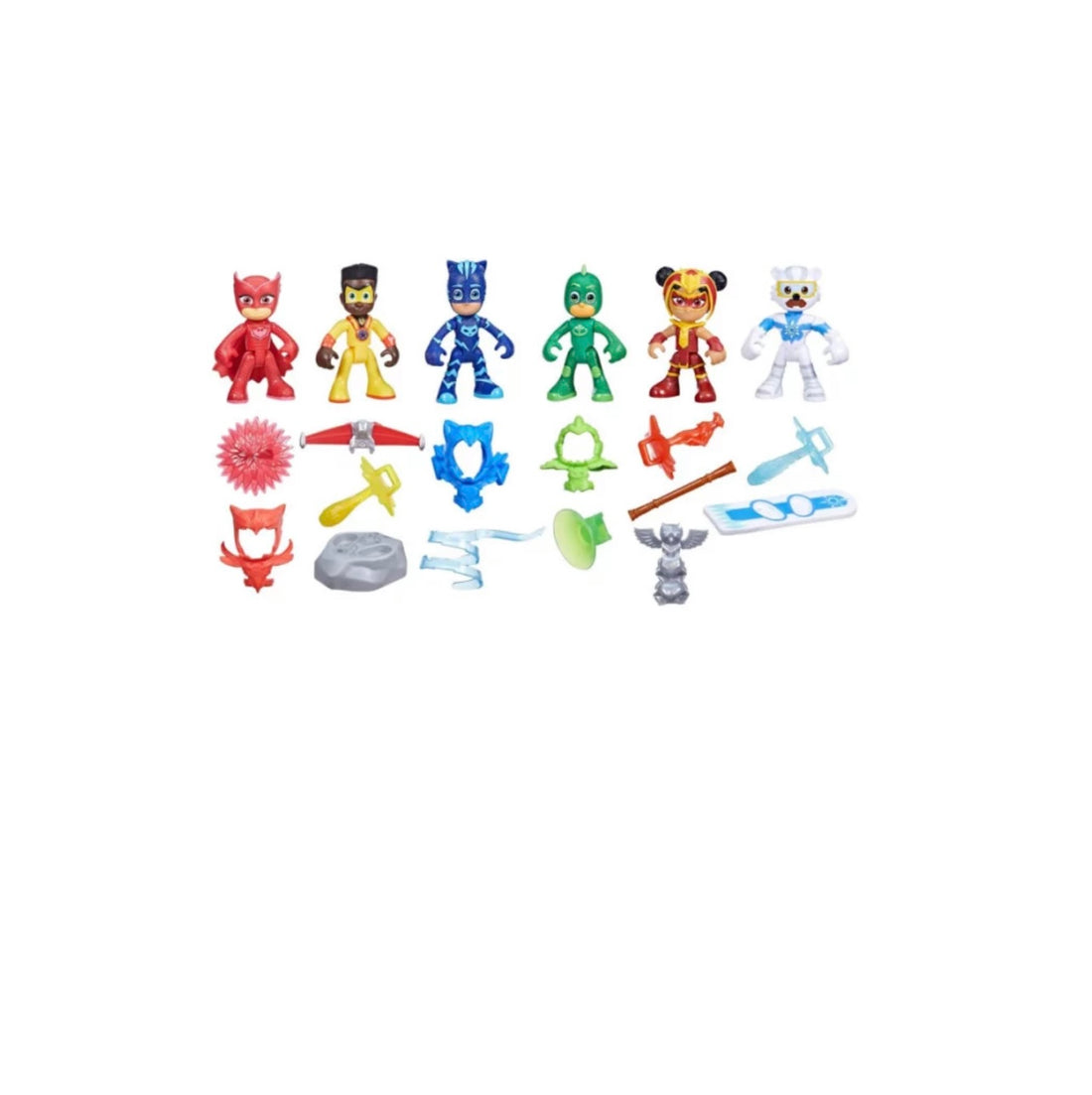 Pj Masks- Set 6 personaggi con accessori