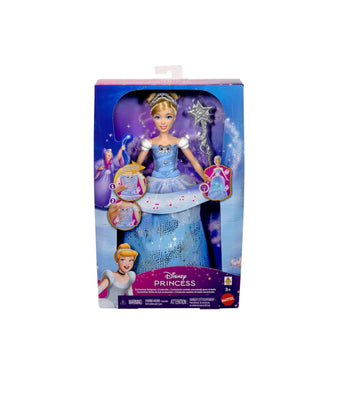 Disney Princess- Cenerentola ballo incantato con abito luminoso e bacchetta sonora