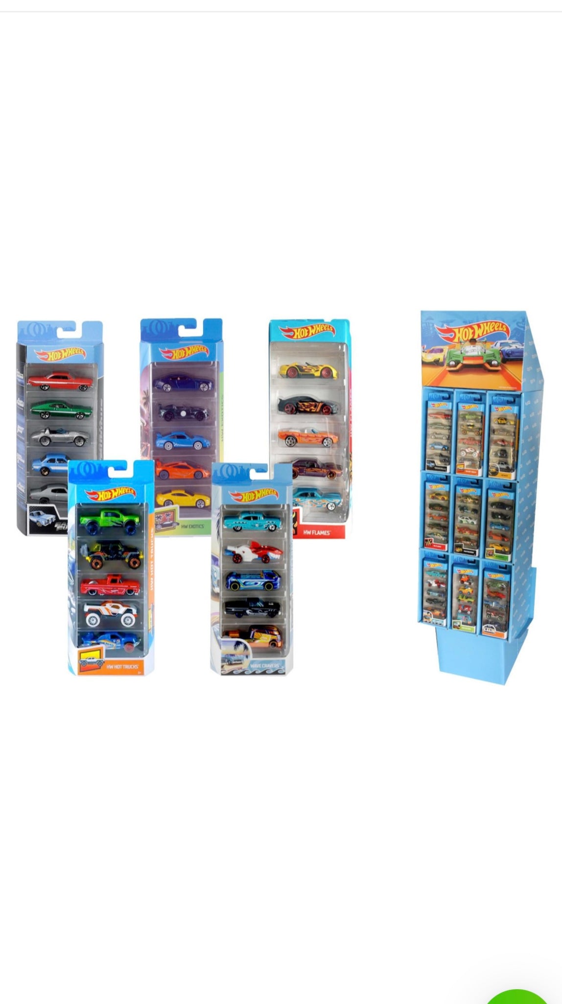 Hotwheels- confezione da 5 veicoli assortiti