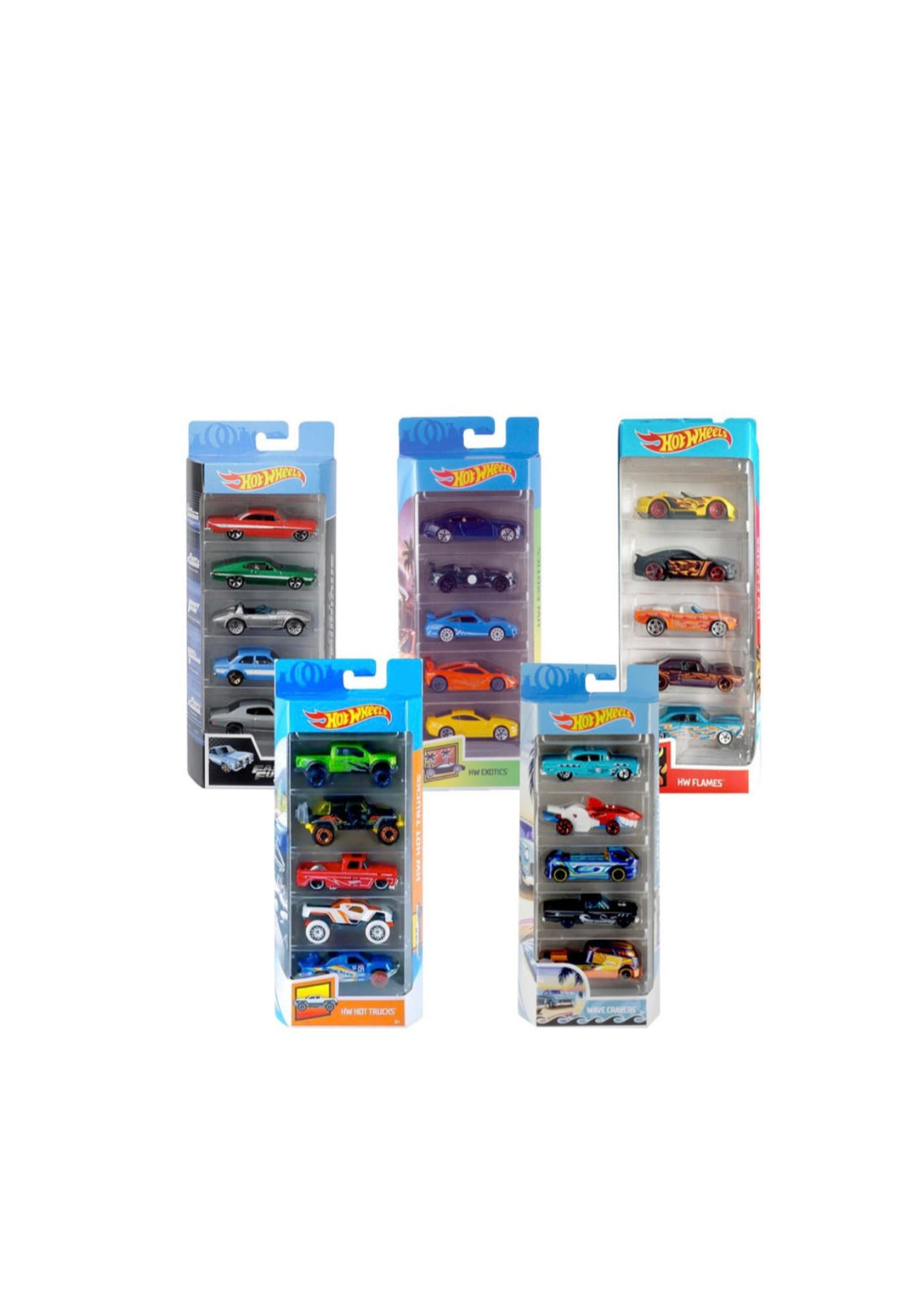 Hotwheels- confezione da 5 veicoli assortiti