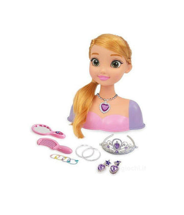 Princess- Stylist testa da acconciare con accessori
