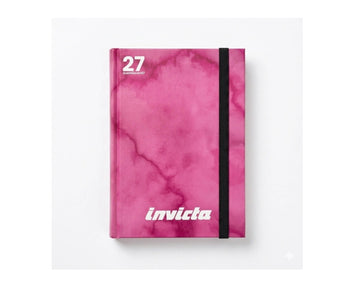 Invicta- Diario standard con elastico rosa marmo 2026/27