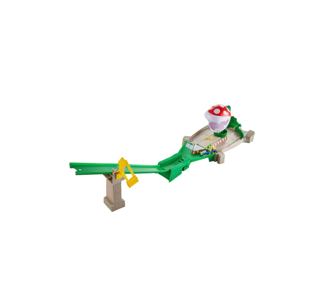 Hotwheels- Mario Kart pista piranha plant slide track set veicolo incluso