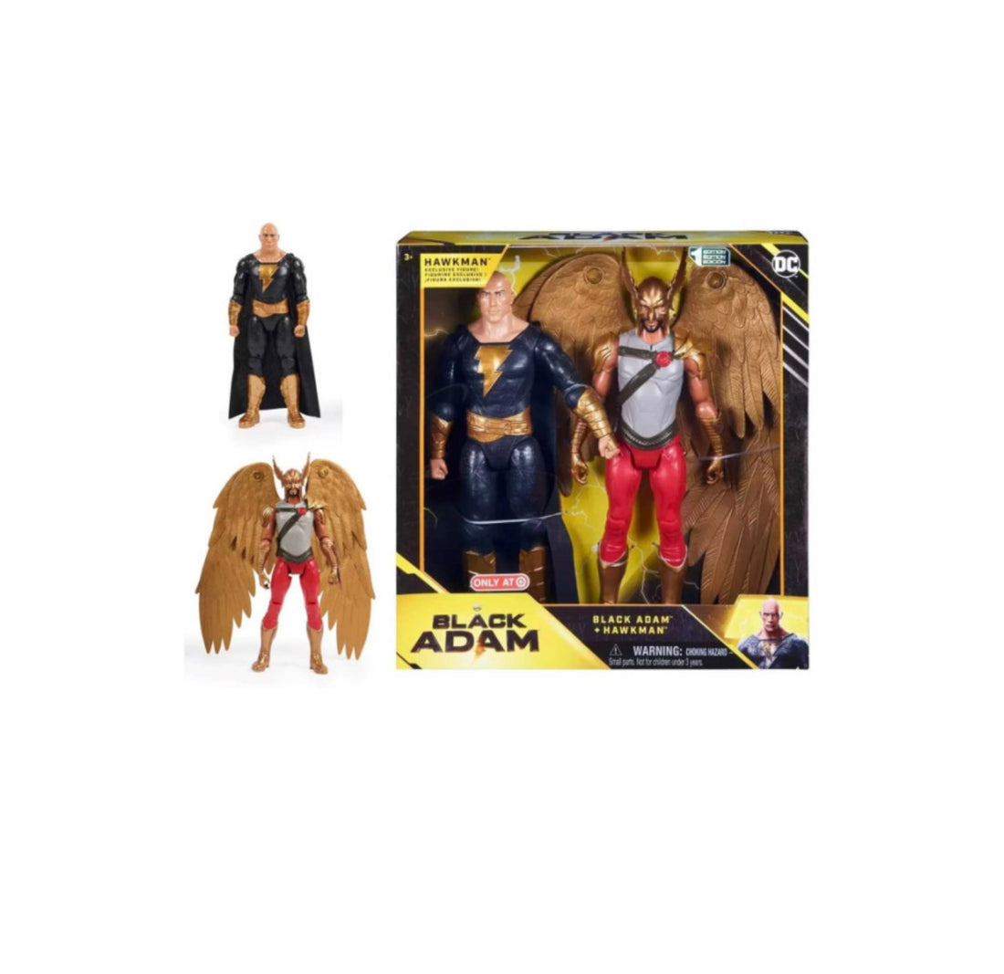 Dc- Black Adam set con Hawkman 30 cm