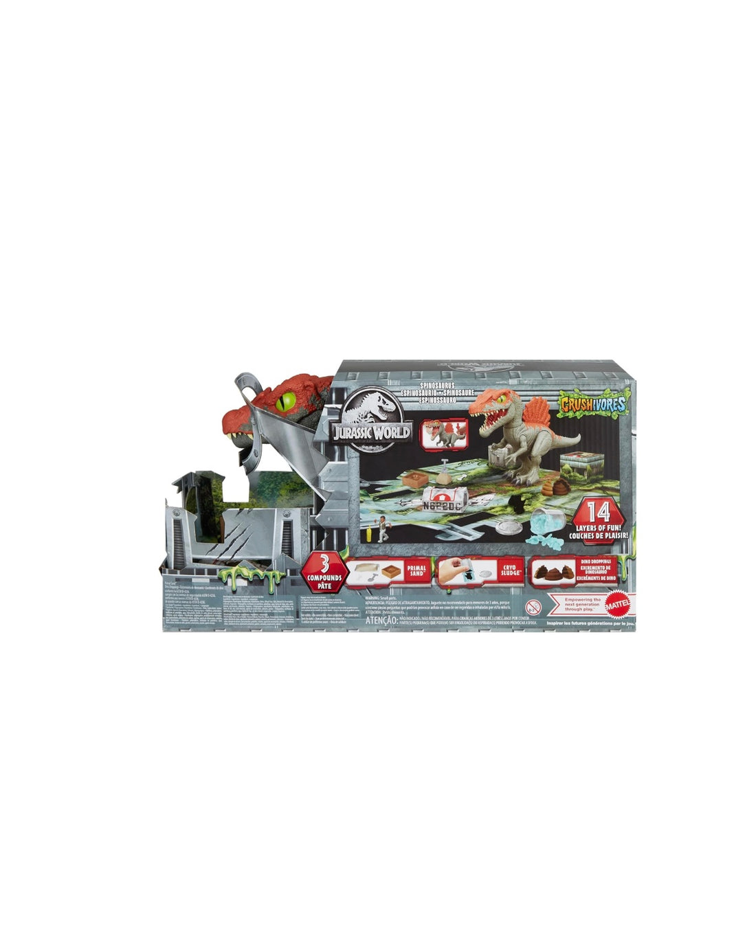 Jurassic World- Spinosauro distruggi gabbia con accessori