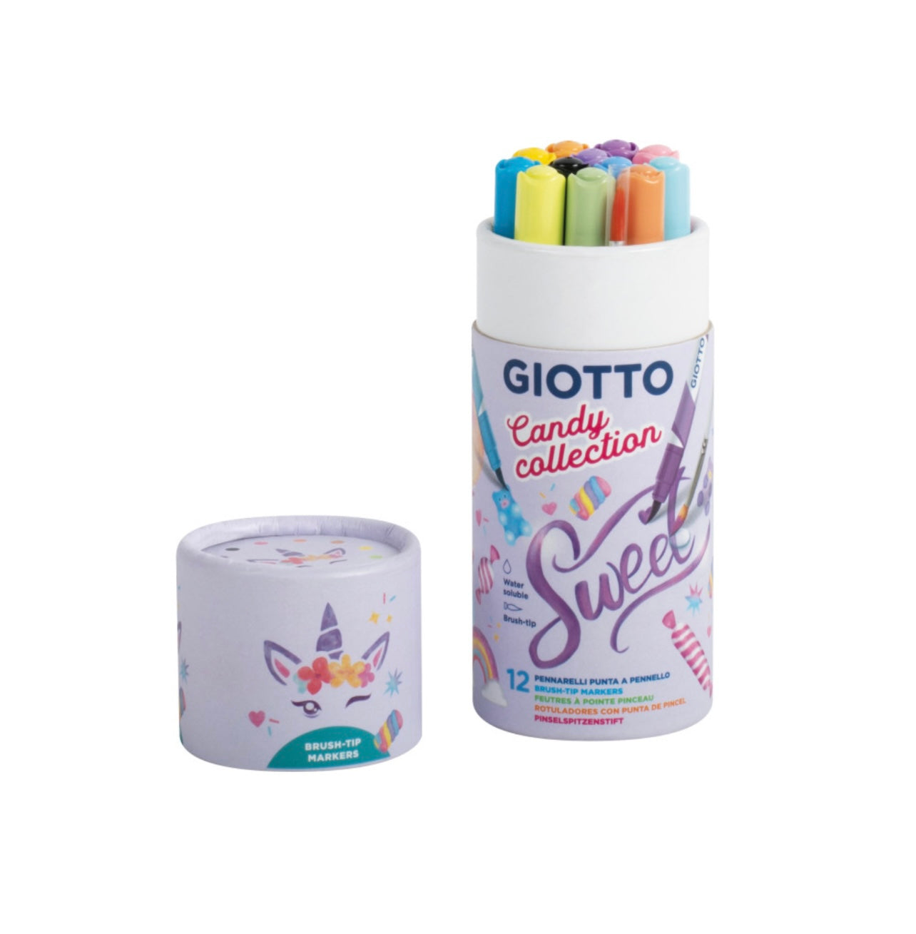 Giotto Candy Collection- Tubo 12 soft brush acquarellabili