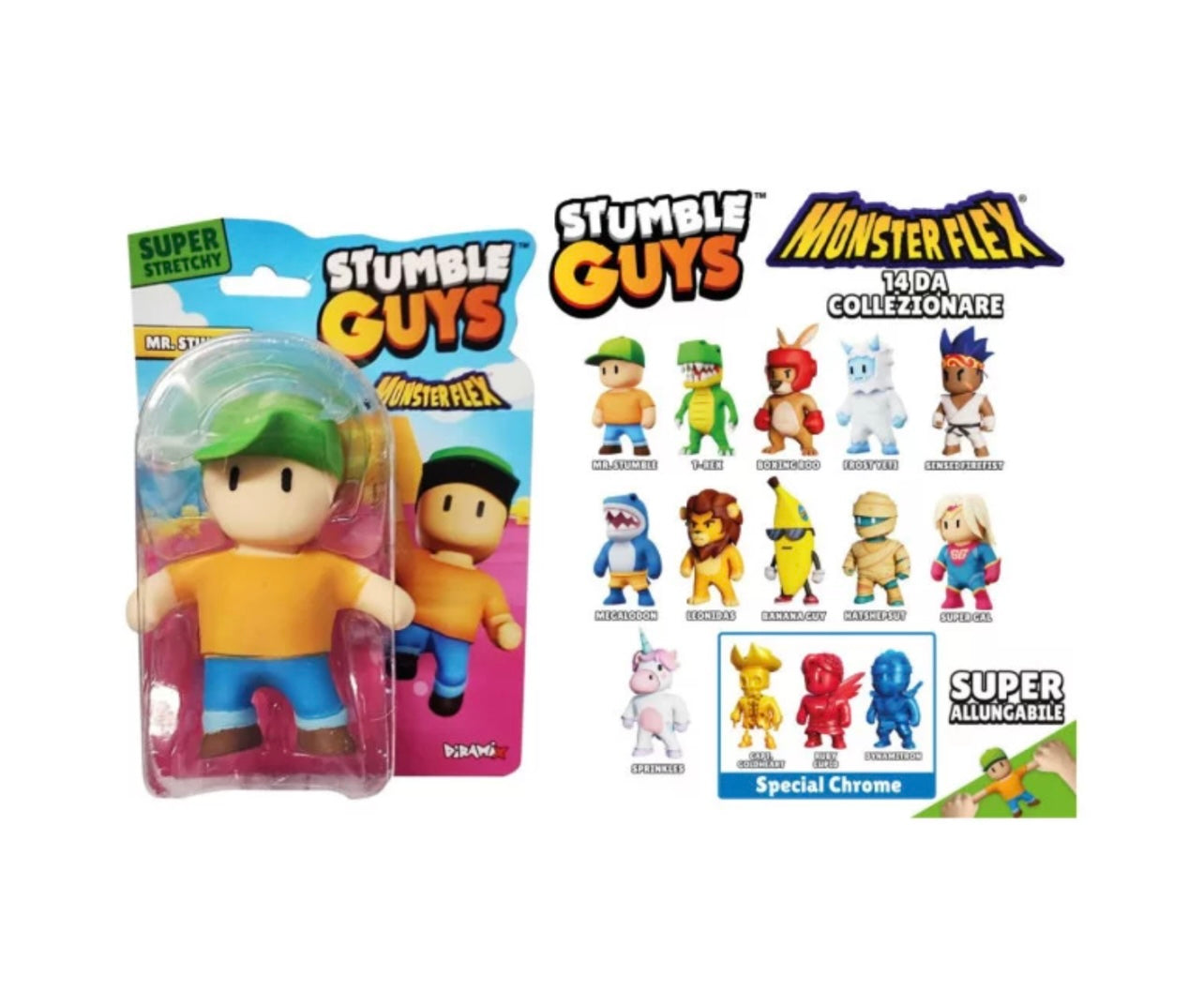 Stumble Guys- Monsterflex super stretchy personaggi assortiti