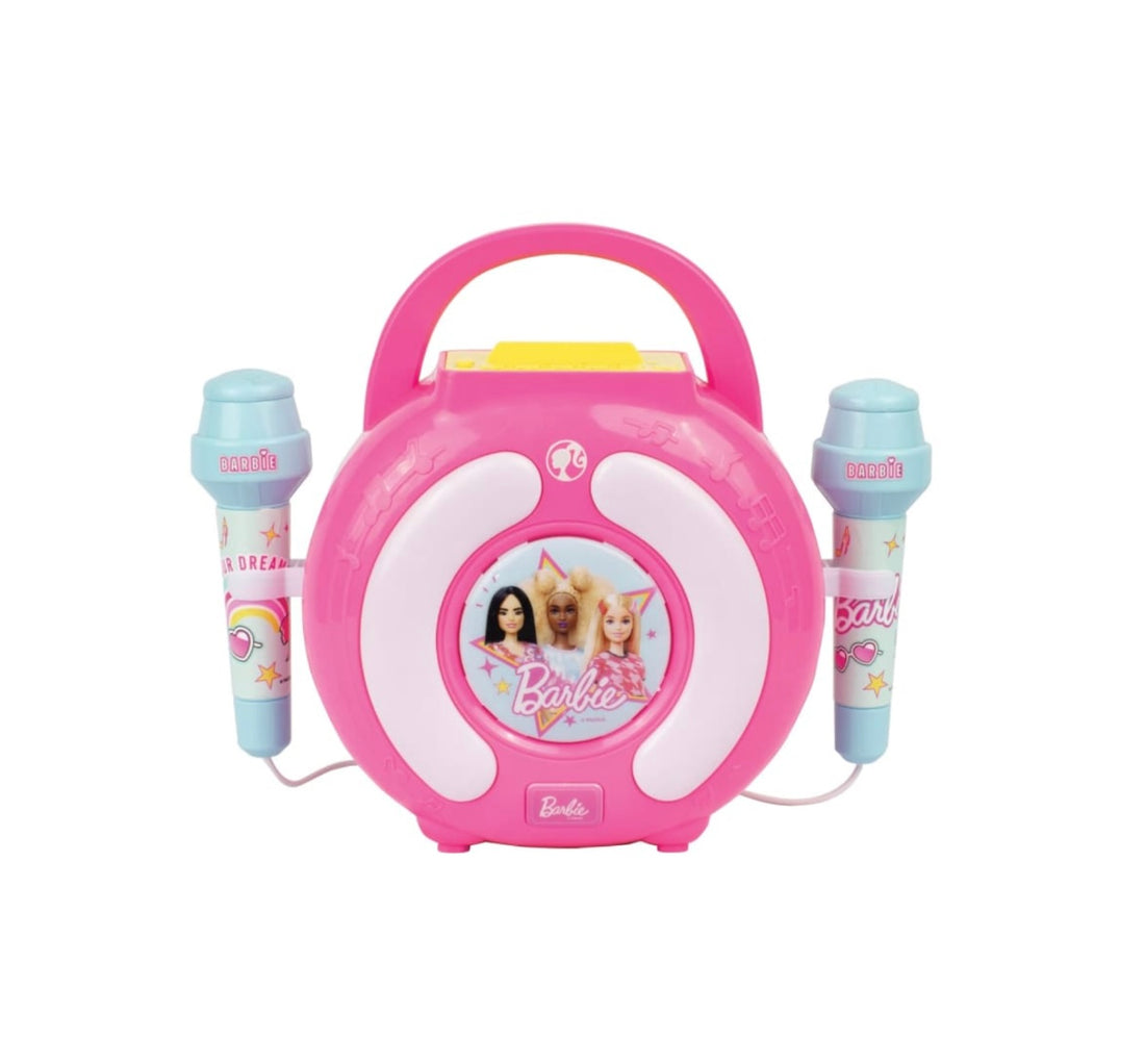 Barbie- Karaoke Soundbox con 2 microfoni luci e suoni