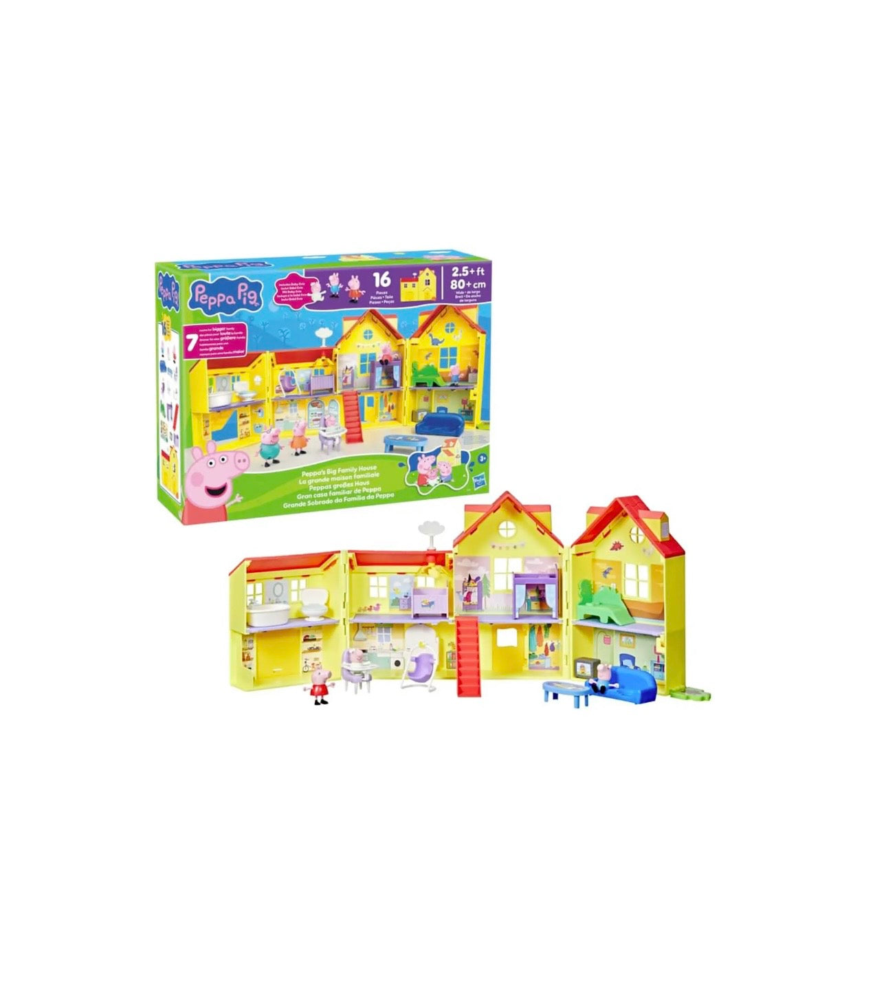 Peppa Pig- La nuova casa con accessori e personaggi inclusi