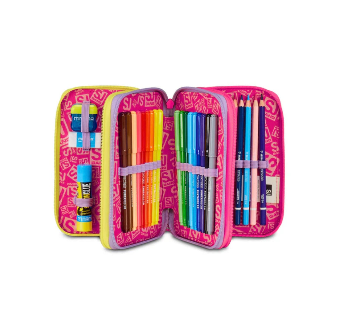 Sj Gang- Astuccio 3 zip completo plushy rabbit 2025/26