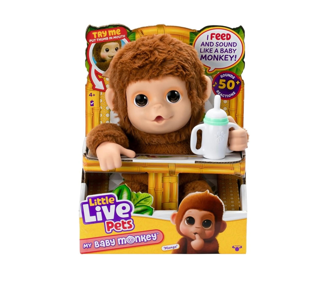 Little live pets- My baby monkey  interattivo +50 suoni con accessori