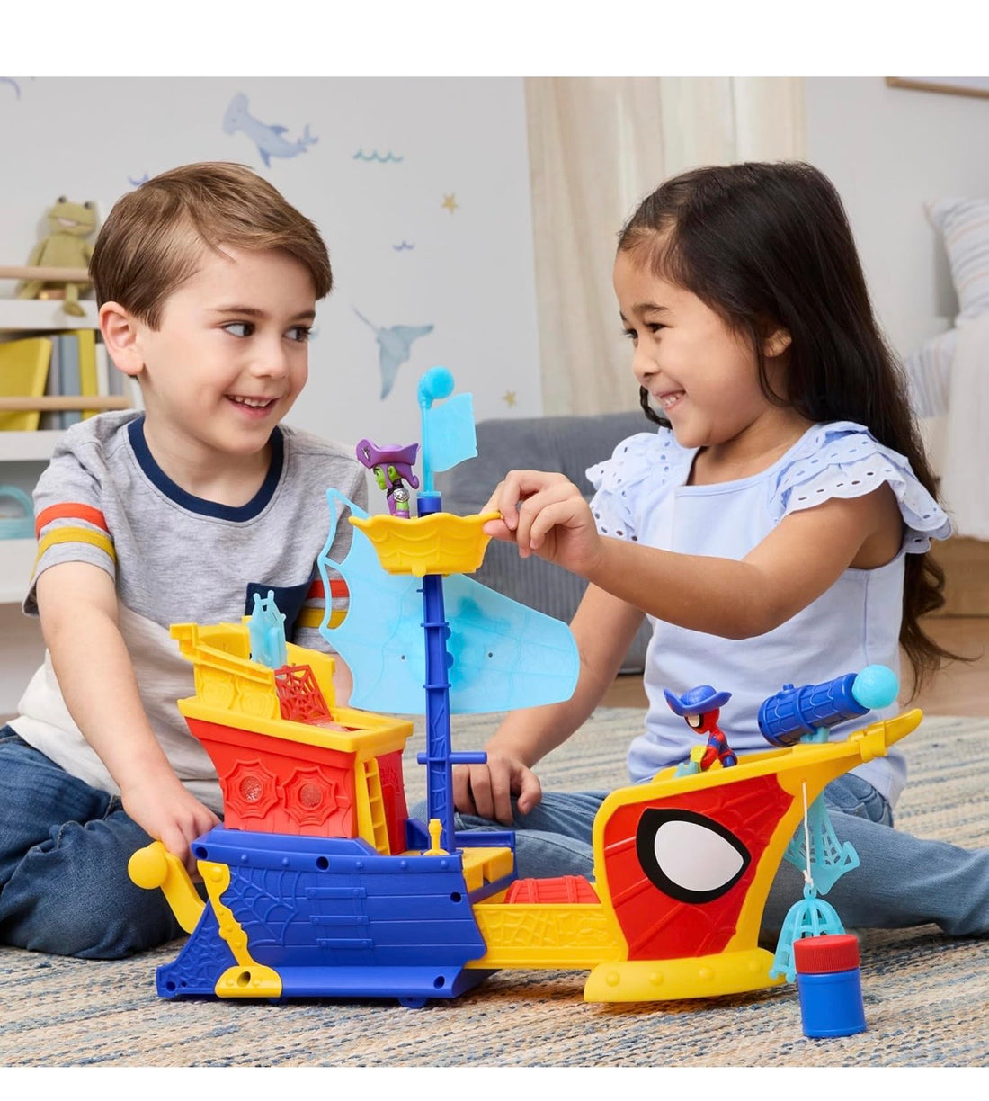 Spidey- Playset la nave dei pirati con personaggi e accessori inclusi