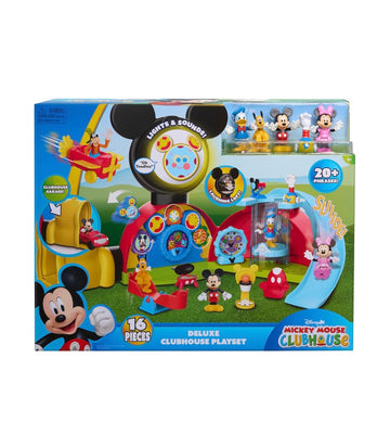 Disney Jr Mickey Mouse- Clubhouse Deluxe con accessori e personaggi  inclusi
