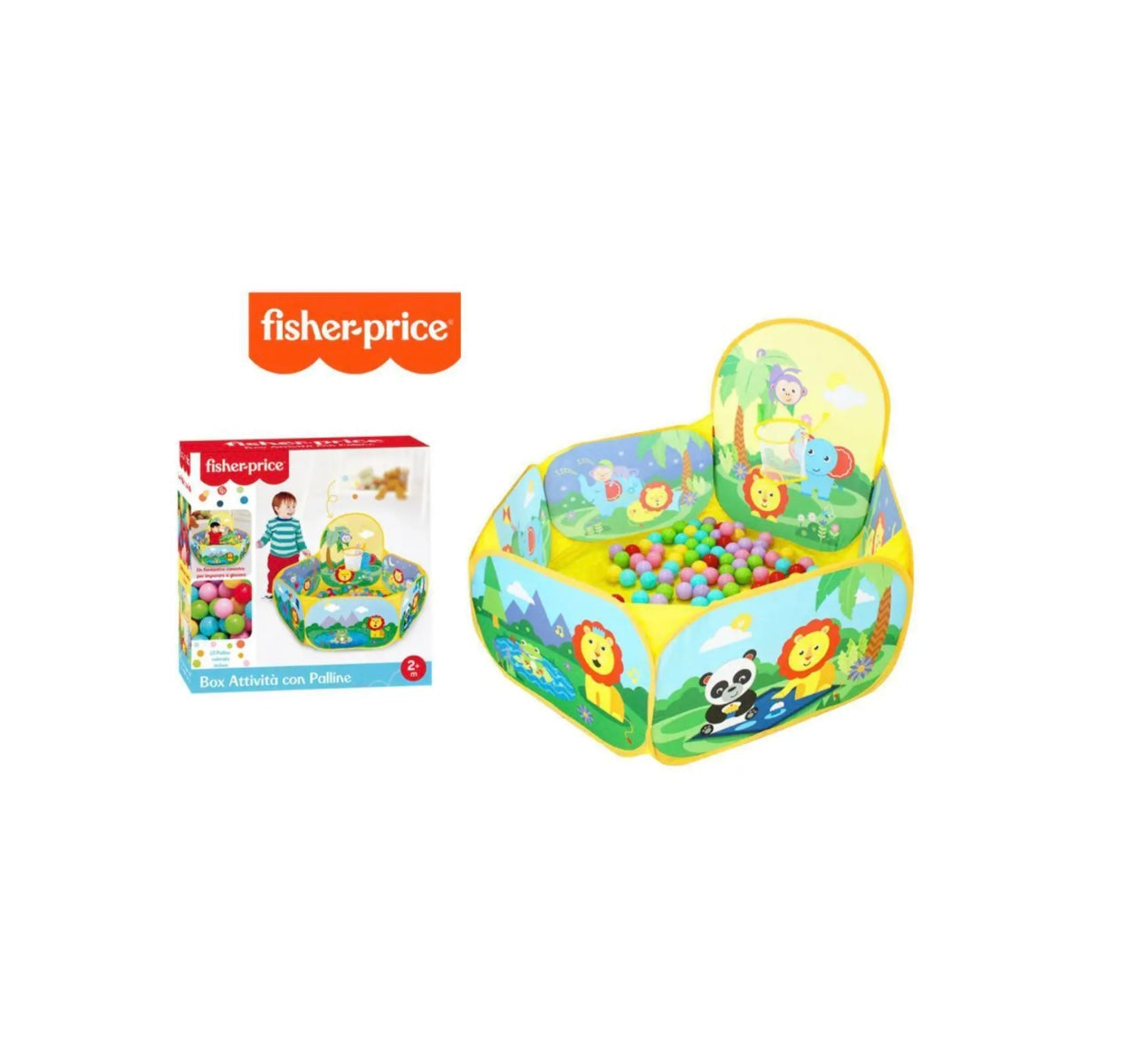 Fisher Price- Box piscina attività con 25 palline