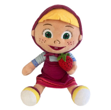 Masha&Orso- Peluche Masha seduta con fragola 35cm